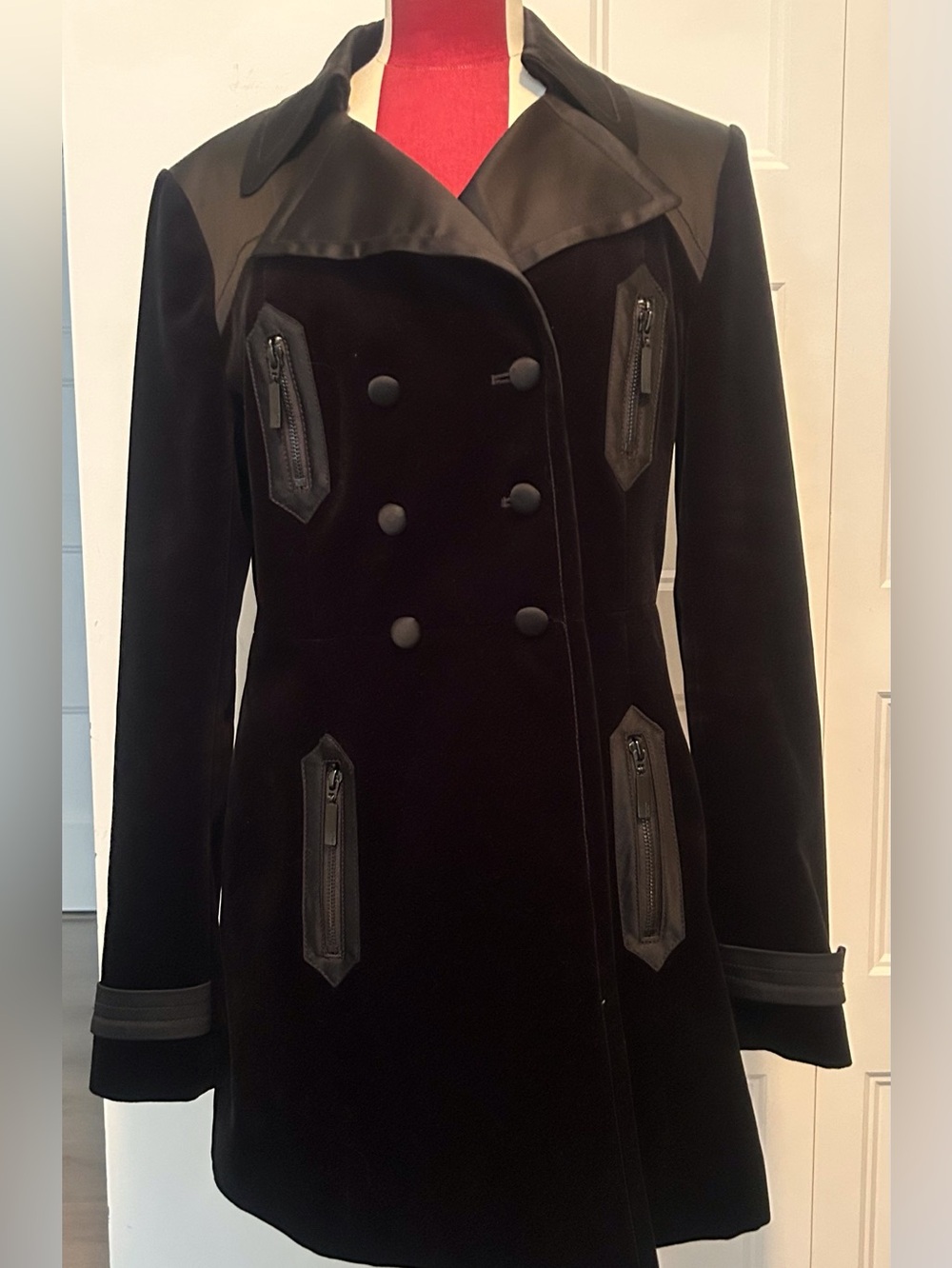 Bird by Juicy Couture Velvet & Satin Coat